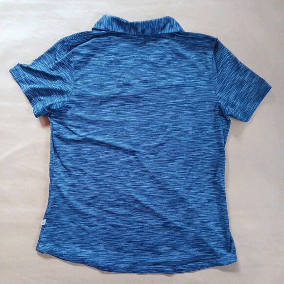 Lady Hagen V-Neck T-Shirt Womens Medium Blue Collared Golf Tennis Sport Tee - Picture 2 of 9